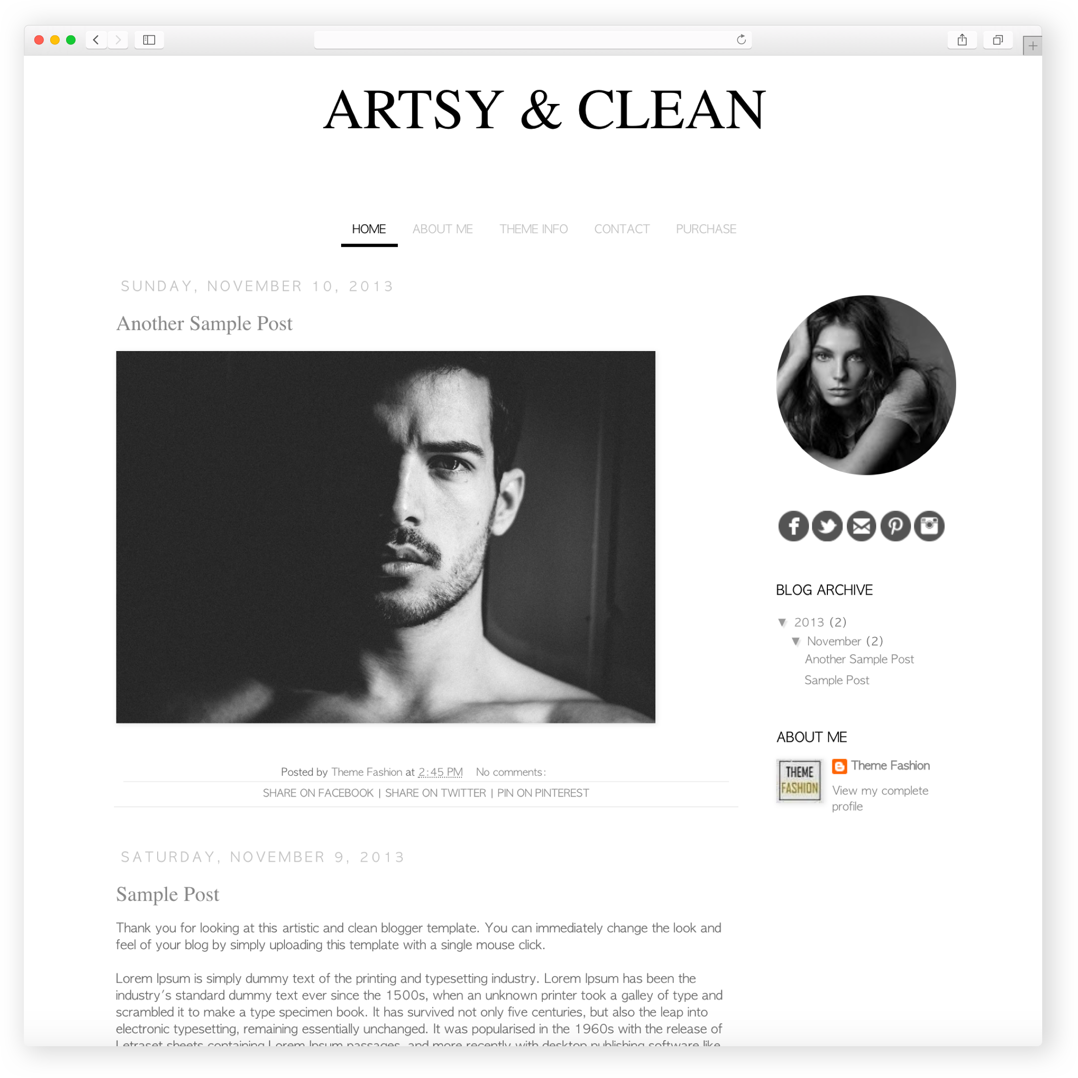 free-blogger-template-artsy-and-clean