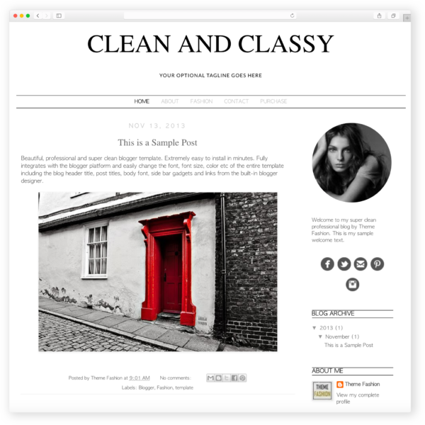 free-blogger-template-clean