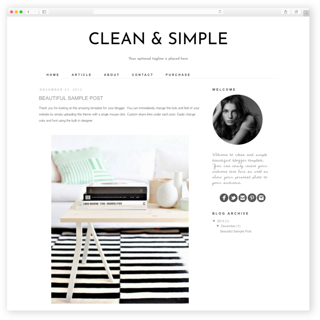 Free Responsive Blogger Template Clean and Simple