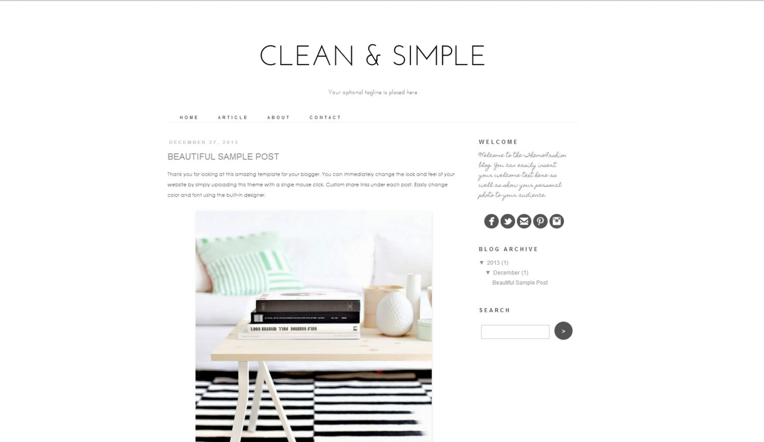 Simple Blog Templates