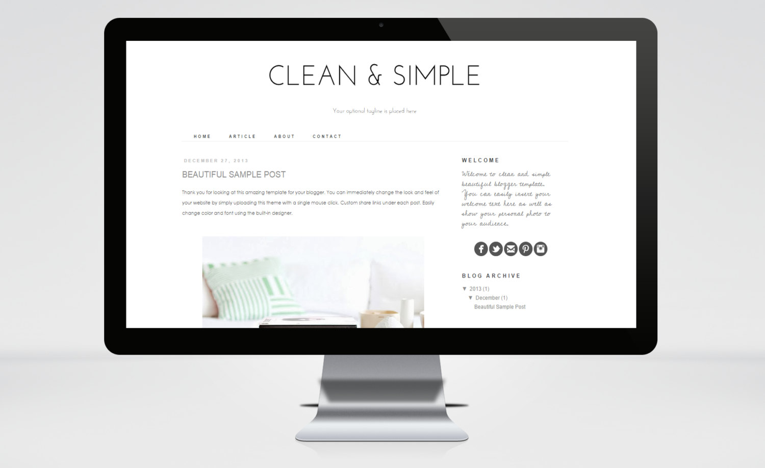 simple white blogger templates