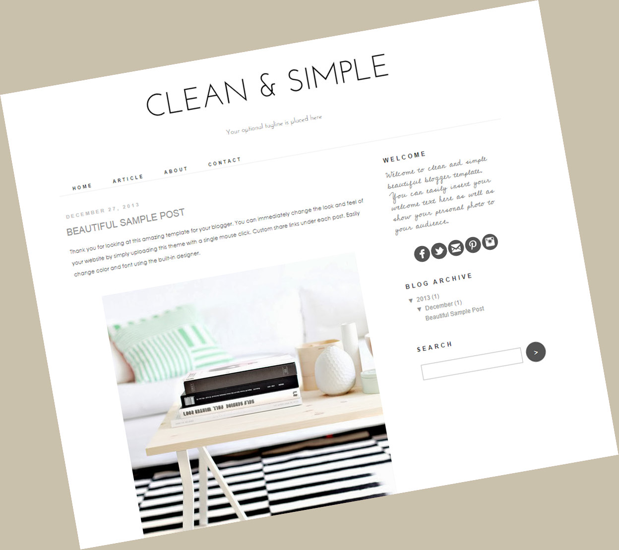 Free Responsive Blogger Template Clean and Simple