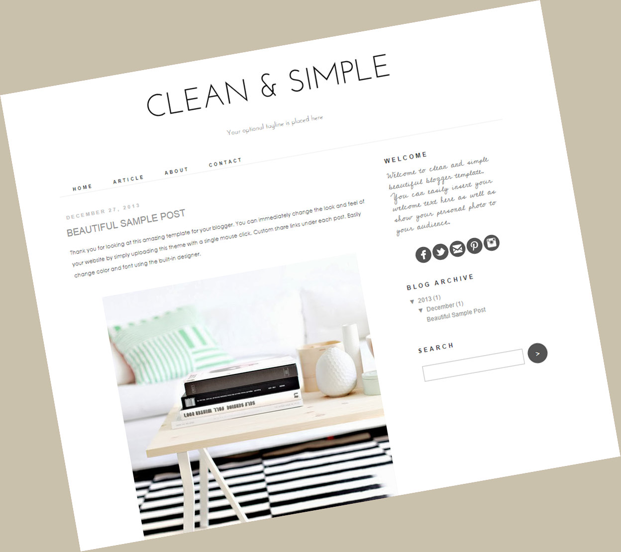 Free Responsive Blogger Template Clean And Simple