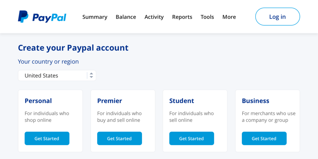 paypal account