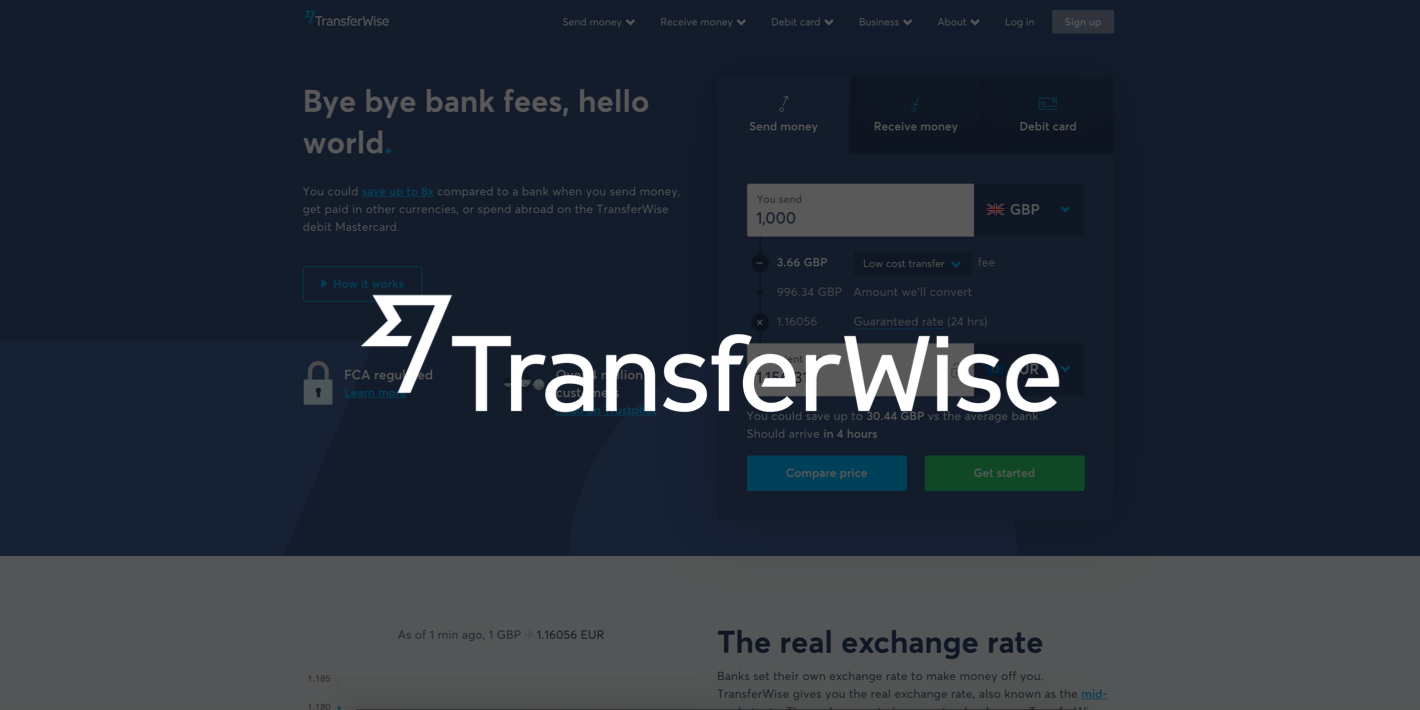TransferWise in order to send money to India