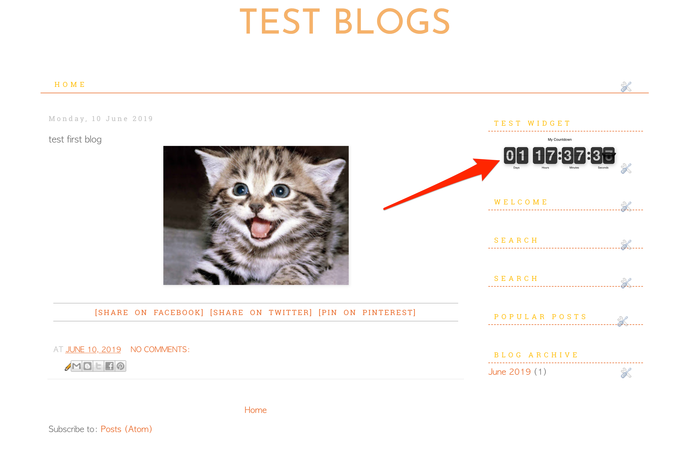 Countdown Timer Blogger Demo