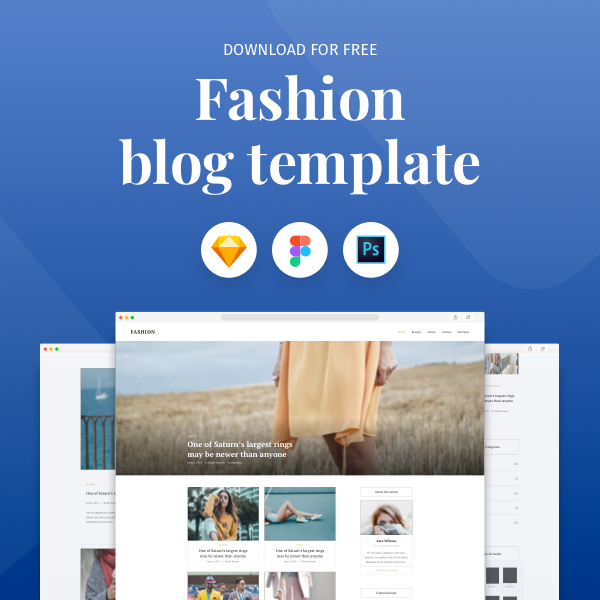 Free Fashion Blog Template