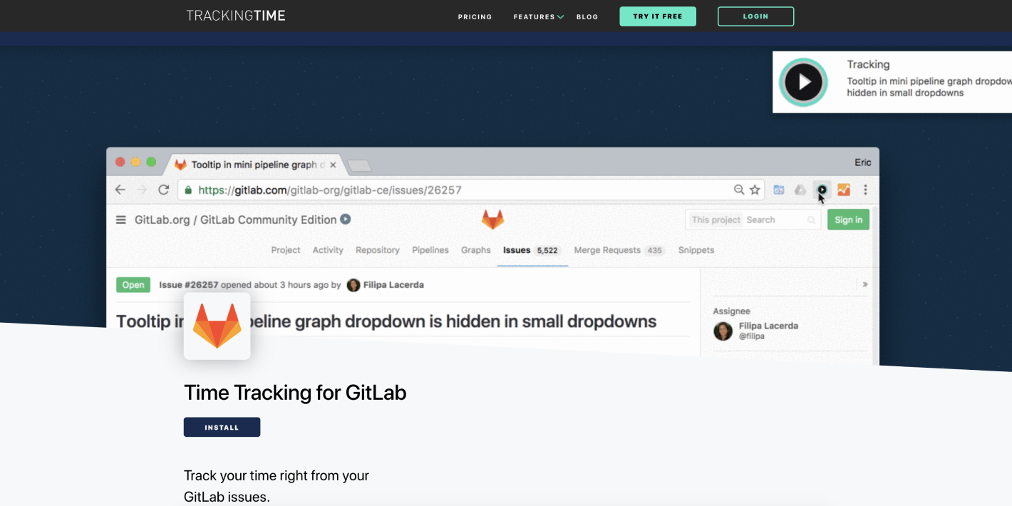 Time Tracking for GitLab